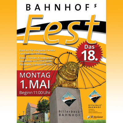 Das Plakat des diesjährigen Bahnhofsfests