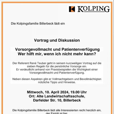 Vortrag Diskussion zur Vorsorgevollmacht