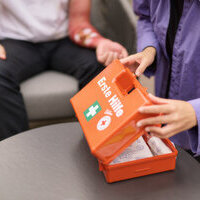 Erste Hilfe Situation: Brandwunde