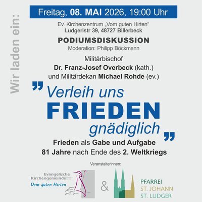 Plakat Podiumsdikussion Frieden