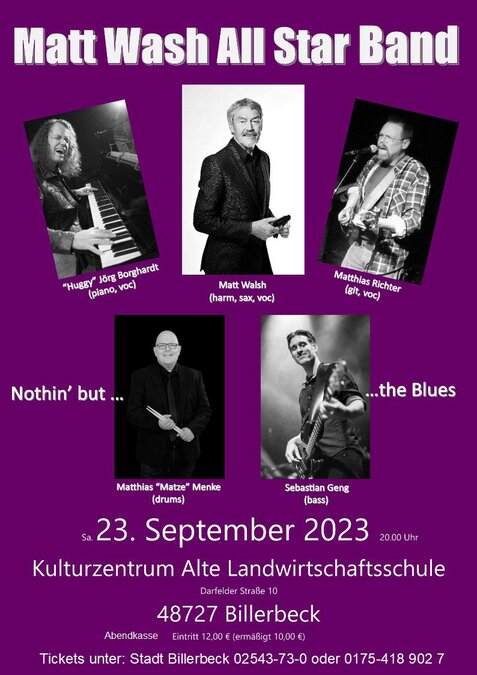 Konzert der "MATT WALSH ALLSTAR BAND" - © 2023 Jörg "Huggy" Borghardt Konzert der "MATT WALSH ALLSTAR BAND"