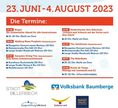 Termine InnenStadtSommer 2023
