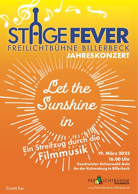 Plakat Jahreskonzert 2023 Stagefever